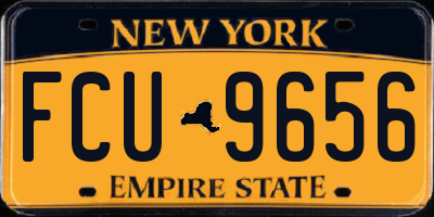 NY license plate FCU9656