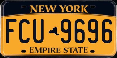 NY license plate FCU9696