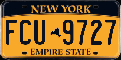 NY license plate FCU9727