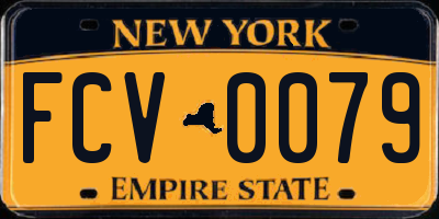 NY license plate FCV0079