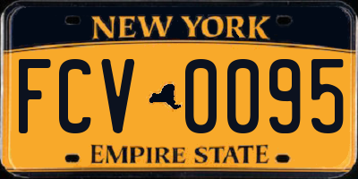 NY license plate FCV0095