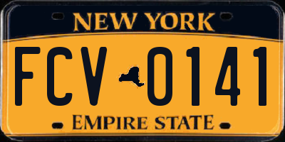 NY license plate FCV0141