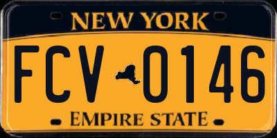 NY license plate FCV0146