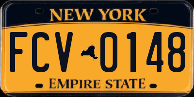 NY license plate FCV0148