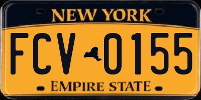 NY license plate FCV0155