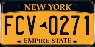 NY license plate FCV0271