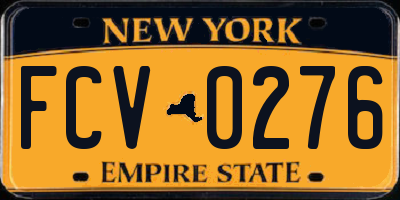 NY license plate FCV0276