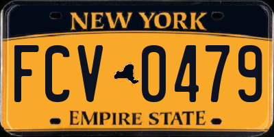 NY license plate FCV0479