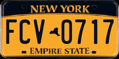 NY license plate FCV0717