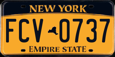 NY license plate FCV0737