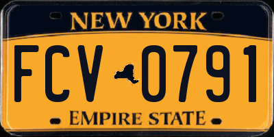 NY license plate FCV0791