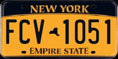 NY license plate FCV1051