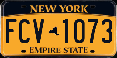 NY license plate FCV1073