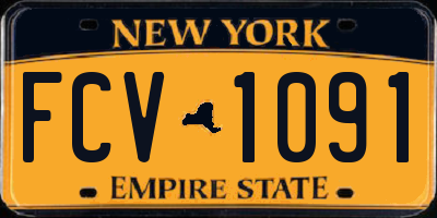 NY license plate FCV1091