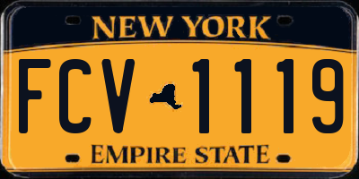 NY license plate FCV1119