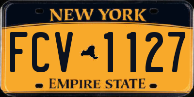 NY license plate FCV1127