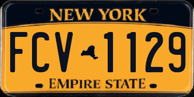 NY license plate FCV1129