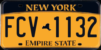 NY license plate FCV1132