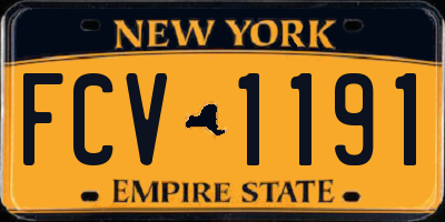 NY license plate FCV1191