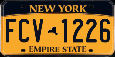 NY license plate FCV1226