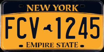 NY license plate FCV1245
