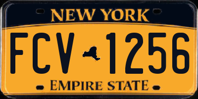 NY license plate FCV1256