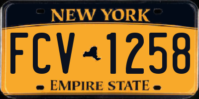 NY license plate FCV1258