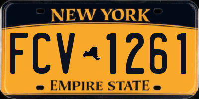 NY license plate FCV1261