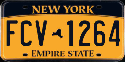 NY license plate FCV1264