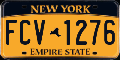 NY license plate FCV1276