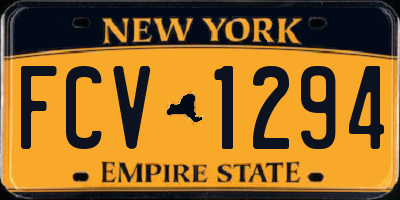 NY license plate FCV1294