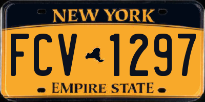 NY license plate FCV1297