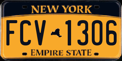 NY license plate FCV1306