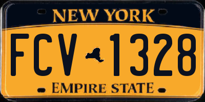 NY license plate FCV1328