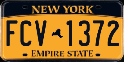 NY license plate FCV1372