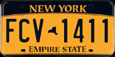 NY license plate FCV1411