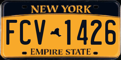 NY license plate FCV1426