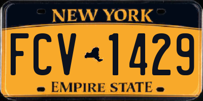 NY license plate FCV1429