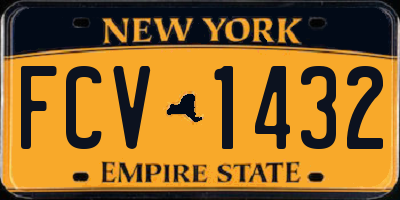 NY license plate FCV1432