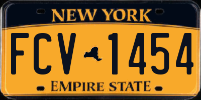 NY license plate FCV1454