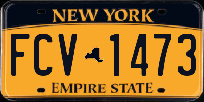NY license plate FCV1473