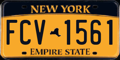 NY license plate FCV1561