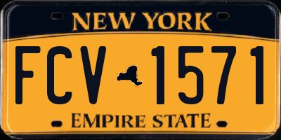 NY license plate FCV1571