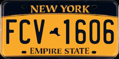 NY license plate FCV1606