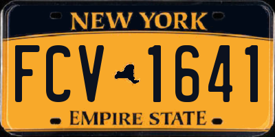 NY license plate FCV1641
