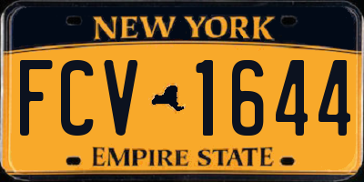 NY license plate FCV1644