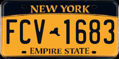 NY license plate FCV1683