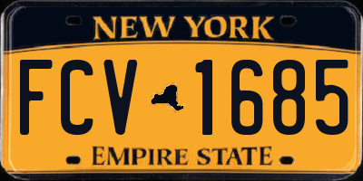 NY license plate FCV1685