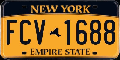 NY license plate FCV1688