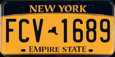 NY license plate FCV1689